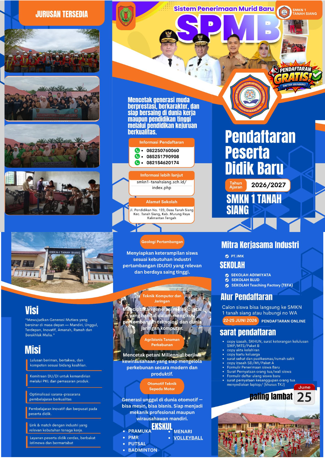 Info Penerimaan Siswa dan Siswi baru Tahun Ajaran 2026/2027